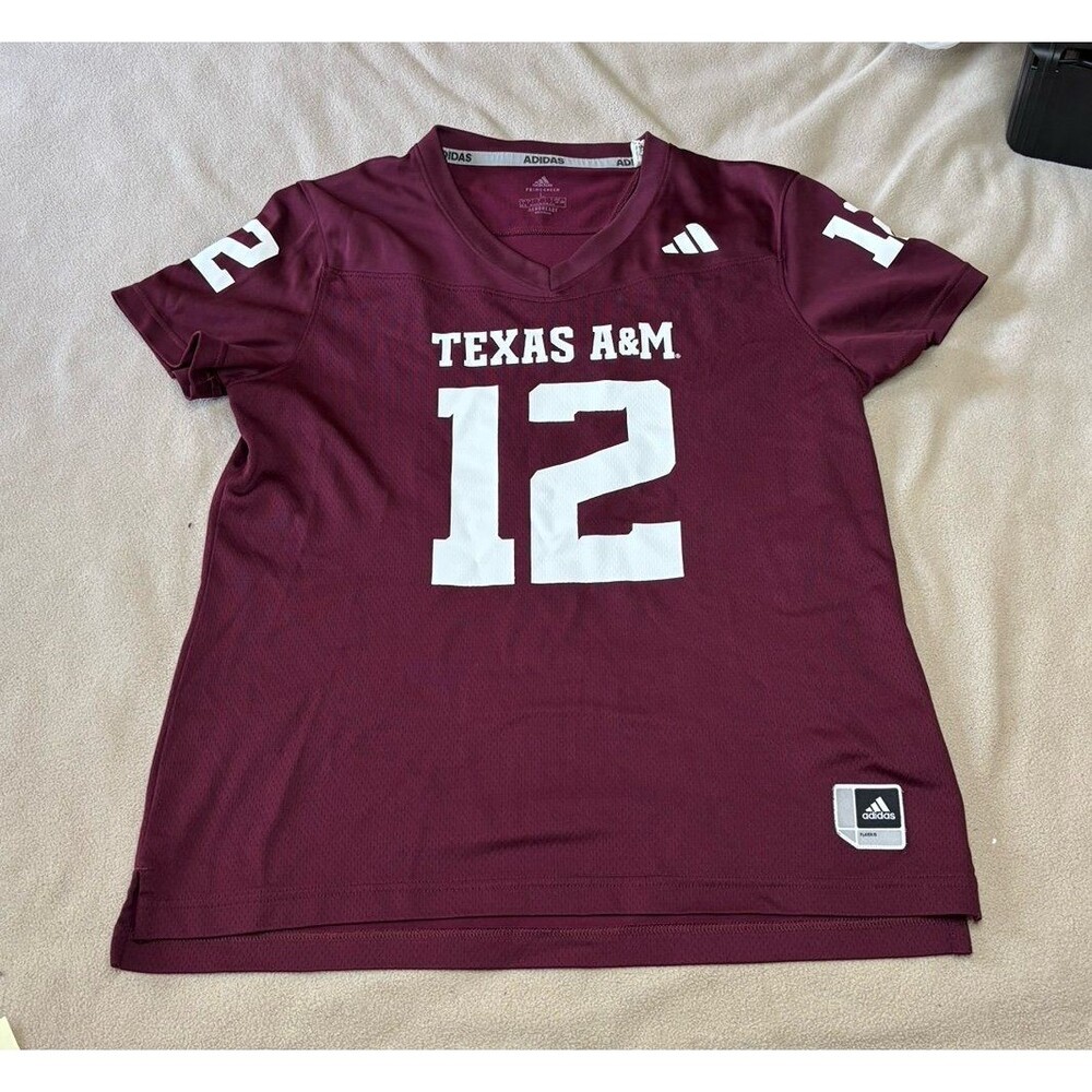 Adidas Texas A&M Aggies #12 12th Man Football Jersey SEC Men’s L Maroon